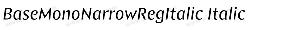 BaseMonoNarrowRegItalic Italic字体转换
